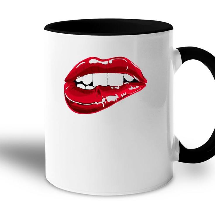 Enjoy Cool Women Graphic Lips Tee S Women Red Lips Fun Accent Mug