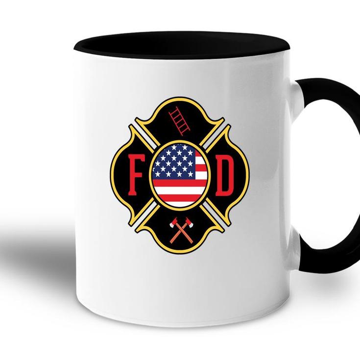 Fd For Life Firefighter Proud Job Accent Mug