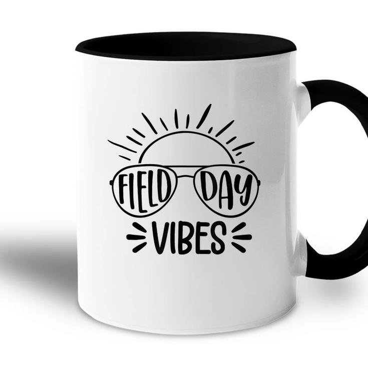 Field Day Vibes Funny Summer Glasses Teacher Kids Field Day  Accent Mug
