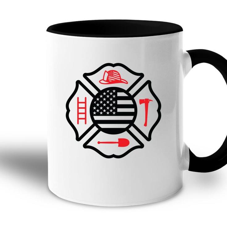 Firefighter Usa Flag Good Gift For Firefighter Accent Mug