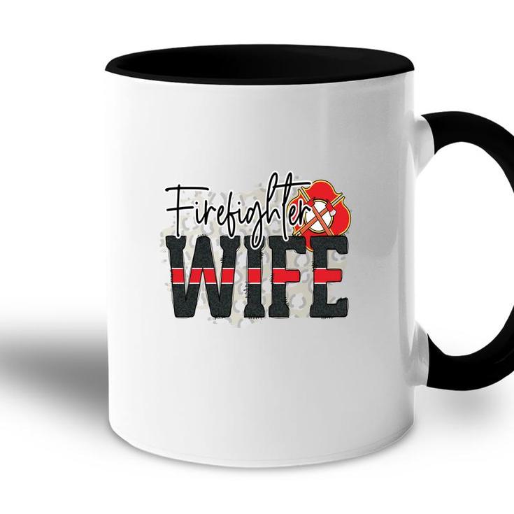 Firefighter Wife Proud Job Title Accent Mug