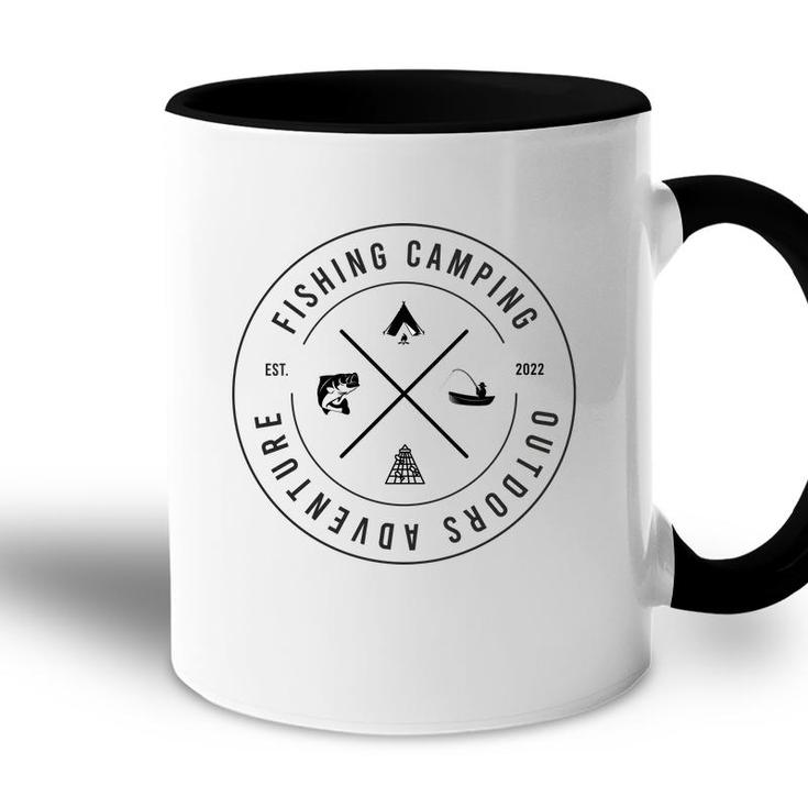 Fishing Camping Outdoor Adventure Summer Est 2022 Accent Mug