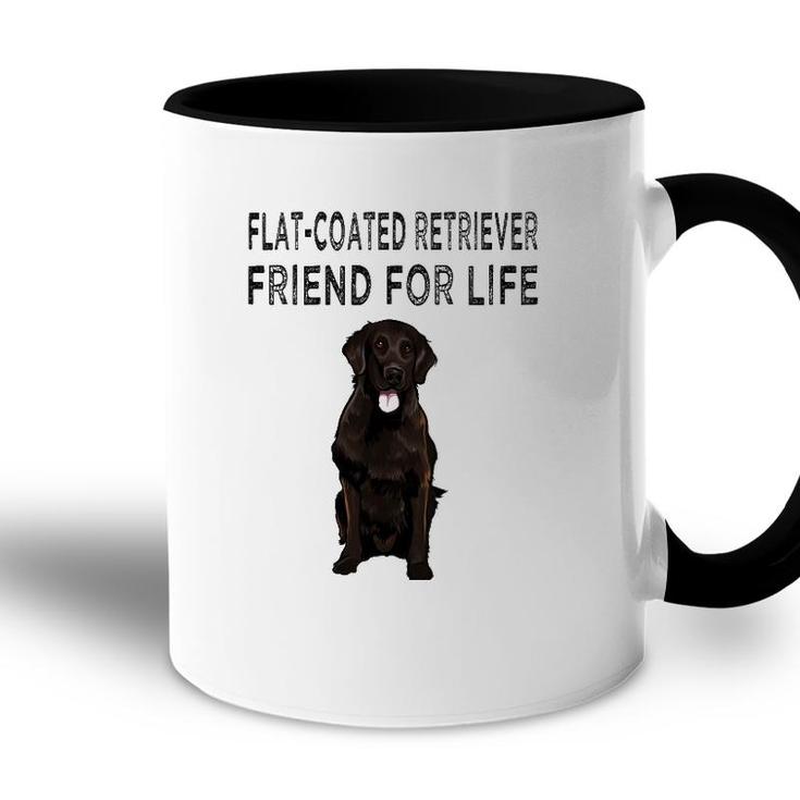 Flat Coated Retriever Friend For Life Dog Lover Friendship Accent Mug
