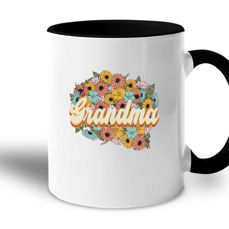Florals Retro Grandma Flower Vintage Mothers Day Accent Mug