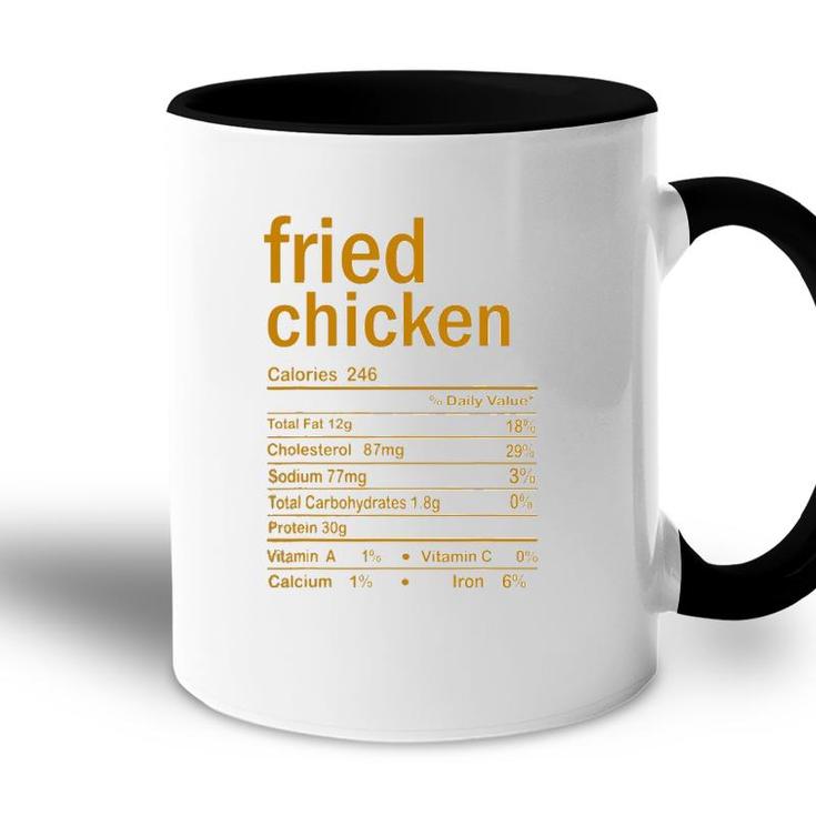 Fried Chicken Nutrition Facts Thanksgiving Christmas Food Accent Mug