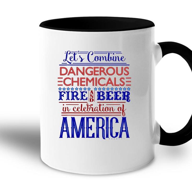 Funny 4Th Of July Independence Day Beer Fireworks Lt Accent Mug