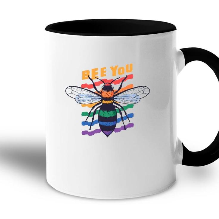 Gay Pride Month Lgbt Lesbian Bee You Rainbow Funny Gift Accent Mug