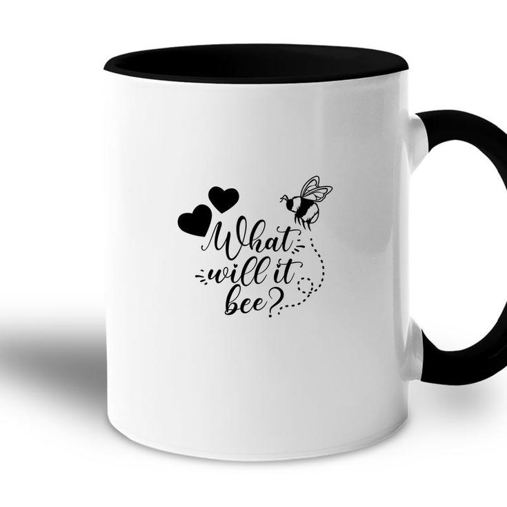 Gender Reveal What Will It Bee Black Baby Gender Reveal Party  Accent Mug