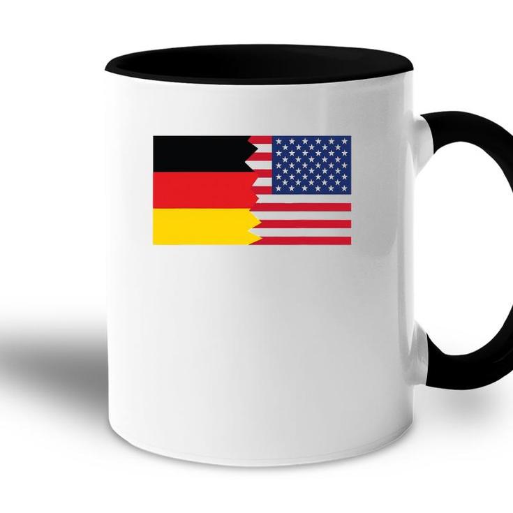 German American Half Germany Half America Flag Accent Mug
