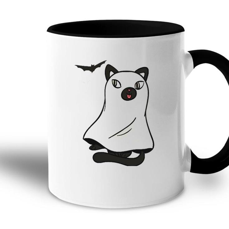 Ghost Cat Kitty Kitten Halloween Accent Mug