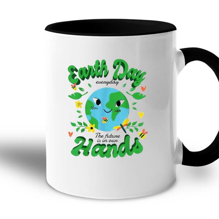 Green Squad For Future Is In Our Hands Of Everyday Earth Day Accent Mug