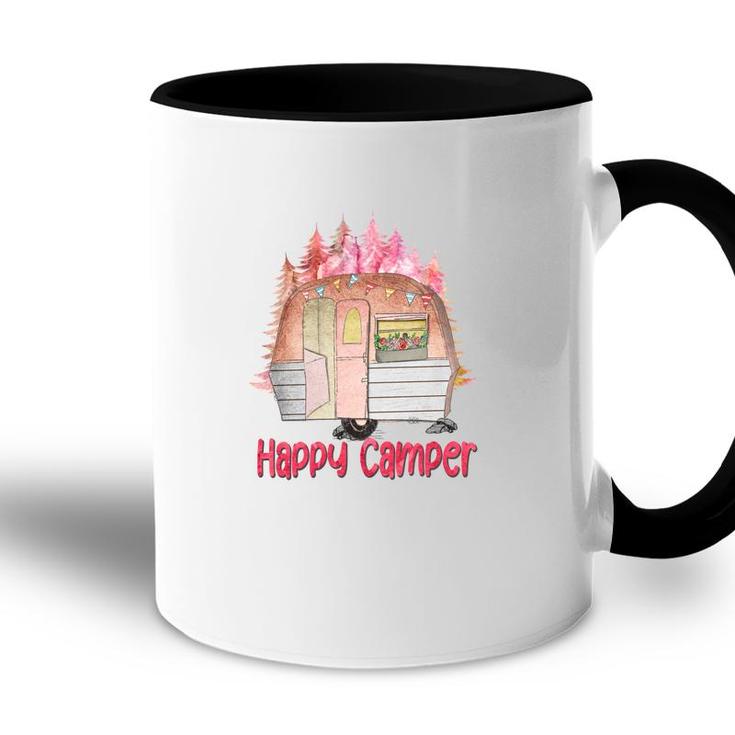 Happy Camper Freedom Soul Colorful Camp Life Design Accent Mug