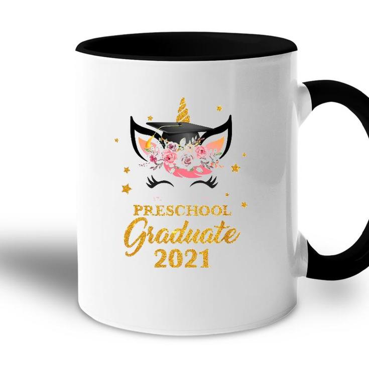 Happy Graduation Preschool Graduate Floral Unicorn Cute Accent Mug