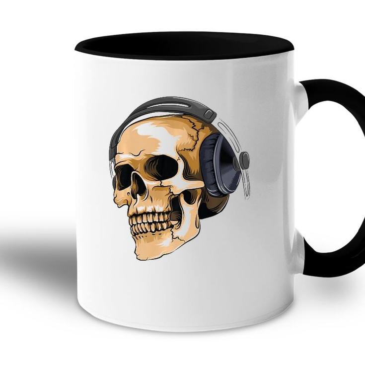 Headphone Skull  Electronic Hard Style Musician Gift Accent Mug