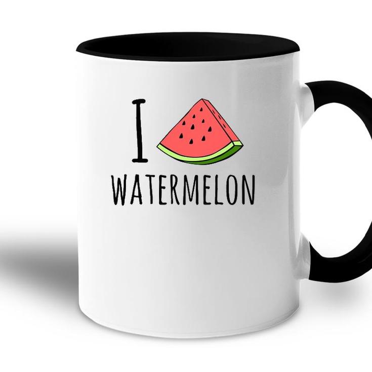 I Love Watermelon  Watermelon Lover Accent Mug