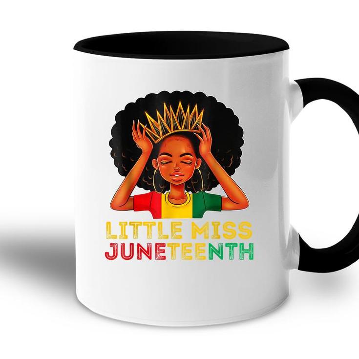 Kids Little Miss Juneteenth Black Girl Melanin Cute Toddler   Accent Mug