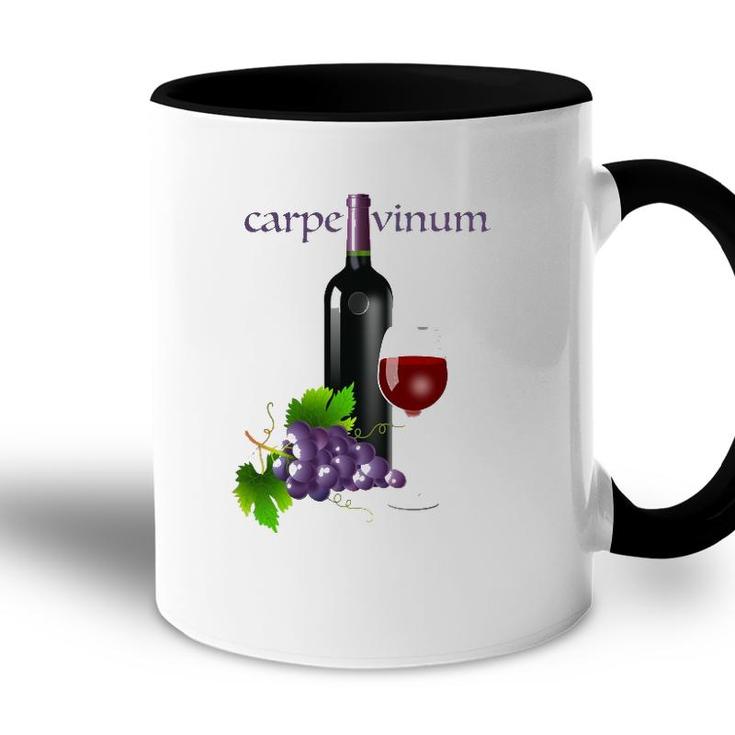 Latin Phrase - Carpe Vinum Seize The Wine Accent Mug