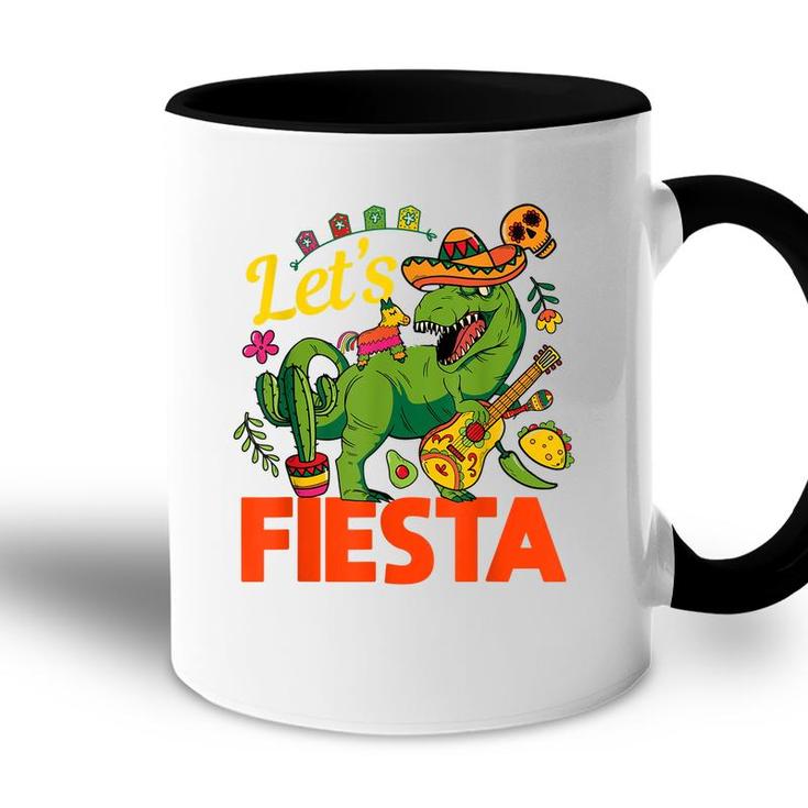 Lets Fiesta Cinco De Mayo Camisa Mexicana Hombre  Accent Mug