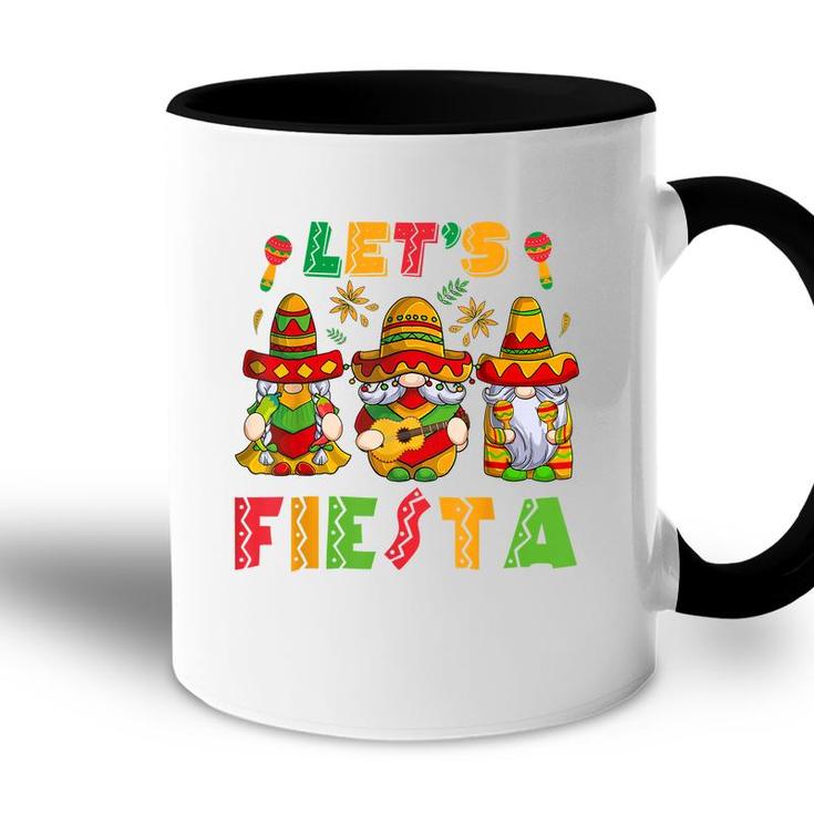 Lets Fiesta Cinco De Mayo Latin Gnomes Mexican Party Poncho  Accent Mug