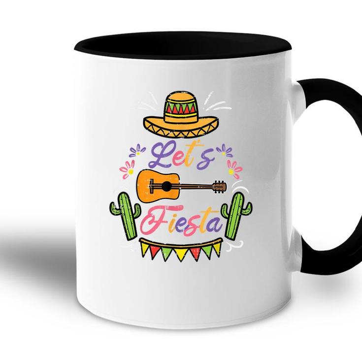 Lets Fiesta Cinco De Mayo Mexican Party Men Women Kids  Accent Mug