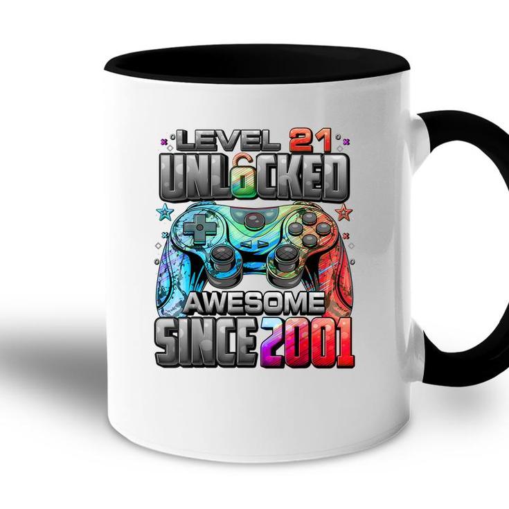 Level 21 Unlocked Awesome Since 2001 21St Birthday Gaming  Accent Mug