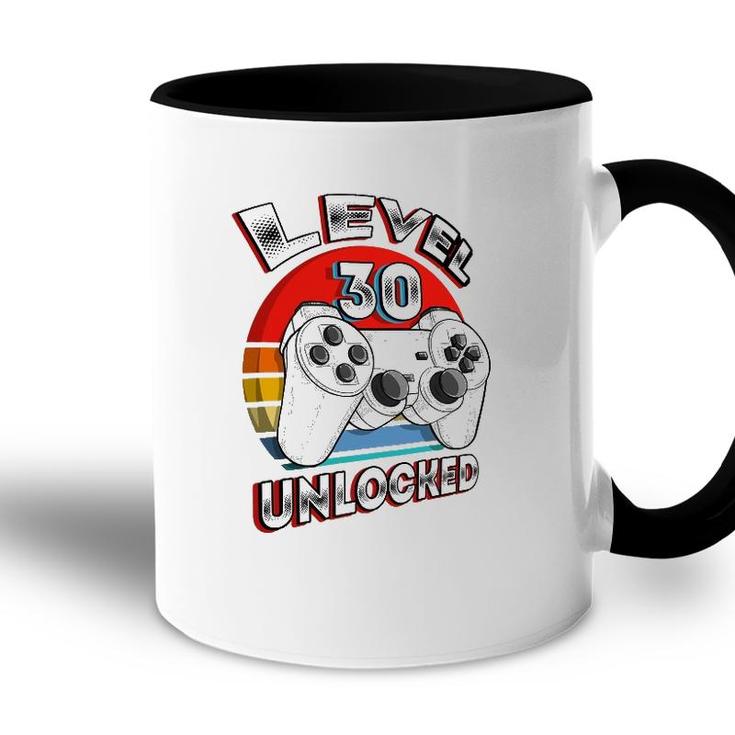 Level 30 Unlocked Matching Video Game 30Th Birthday Gift Men Accent Mug