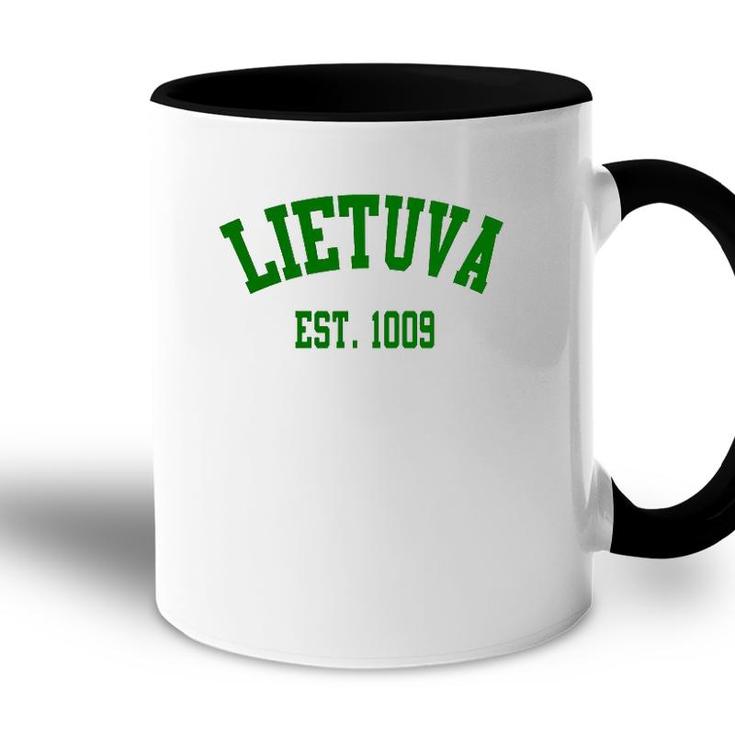 Lietuva Est 1009 Lithuania Strong Apparel Accent Mug