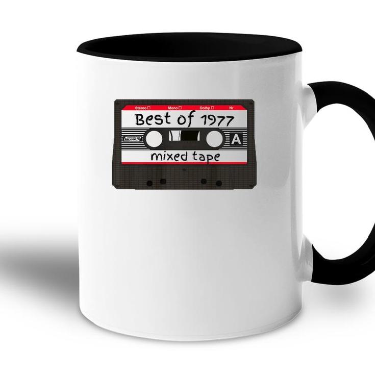 Mixed Tape Happy Birthday 1977 44 Years Old Accent Mug