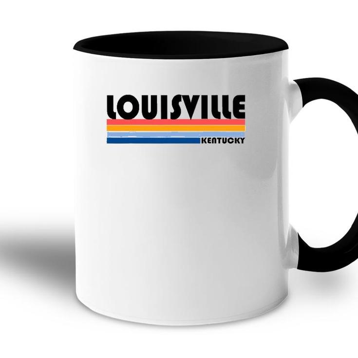 Modern Retro Style Louisville Ky Accent Mug