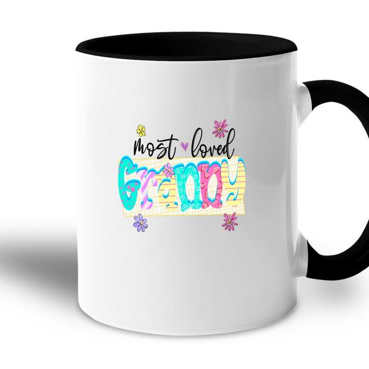 Most Loved Granny In The World From Daughter With Love Grandma New Accent Mug