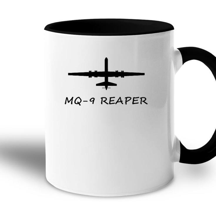 Mq-9 Reaper Drone Aircraft American Flag Demon  Accent Mug