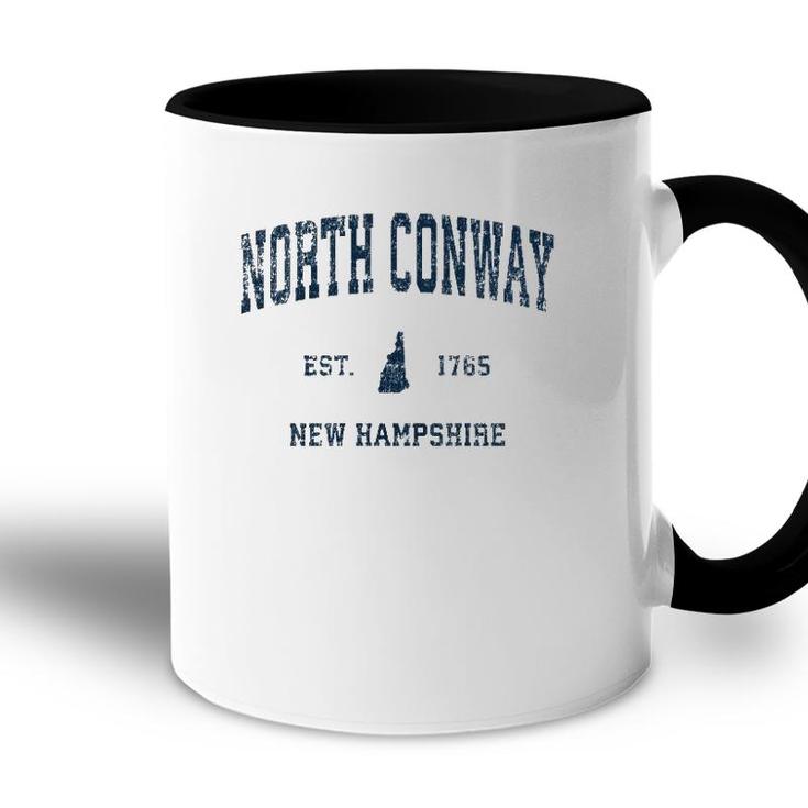 North Conway New Hampshire Nh Vintage Sports Design Navy Pri Accent Mug