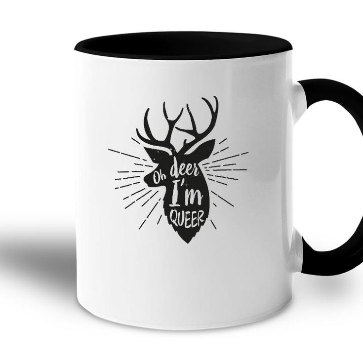 Oh Deer Im Queer Lgbt Pride Gift Gay Lesbian March Accent Mug