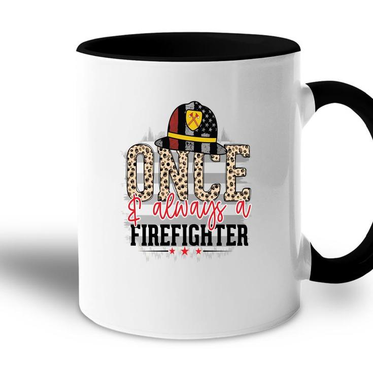 Once Always A Firefighter Proud Job Leopard Design Accent Mug