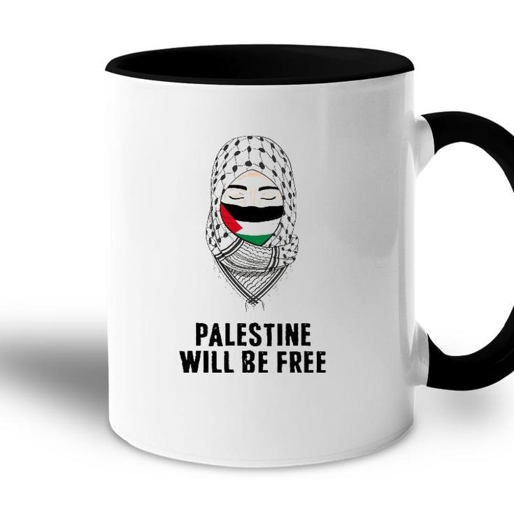 Palestine Will Be Free Gaza Flag Arabic Support Scarf Women Accent Mug