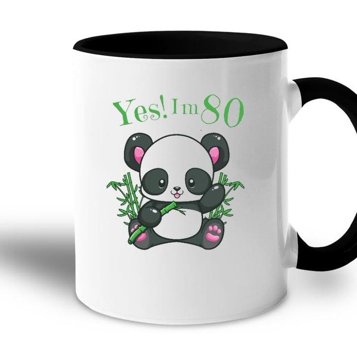 Panda 80Th Birthday Gift Birthday Outfit 80 Ver2 Accent Mug