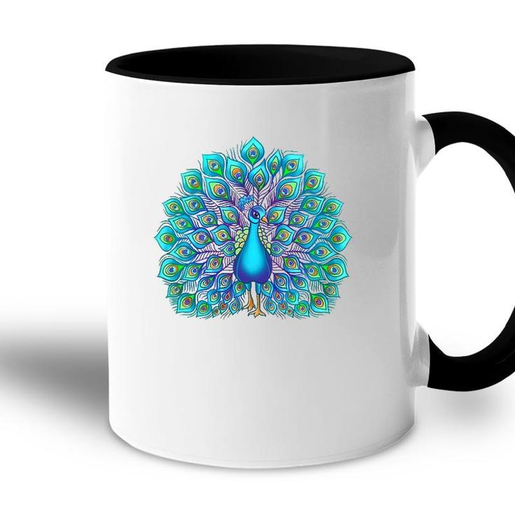 Peacock Bird Lover Illustration Animal Lover Accent Mug