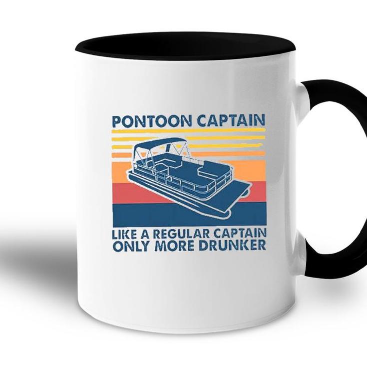 Pontoon Captain Like A Regular Captain New Blue Graphic Accent Mug