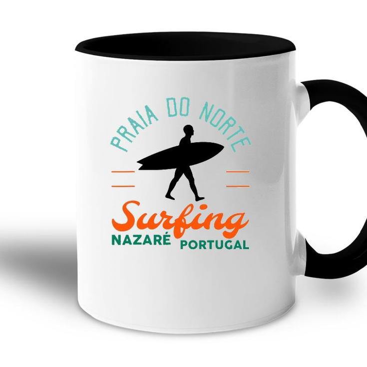 Praia Do Norte Surf Portugal Nazare Surfers Gift Accent Mug