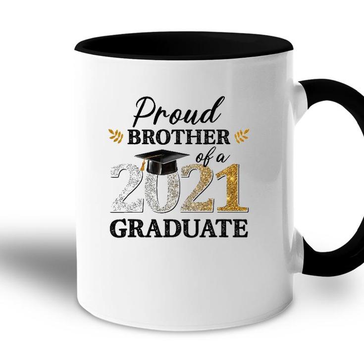 Proud Brother Of A 2021 Graduate Senior Graduation Grad Accent Mug