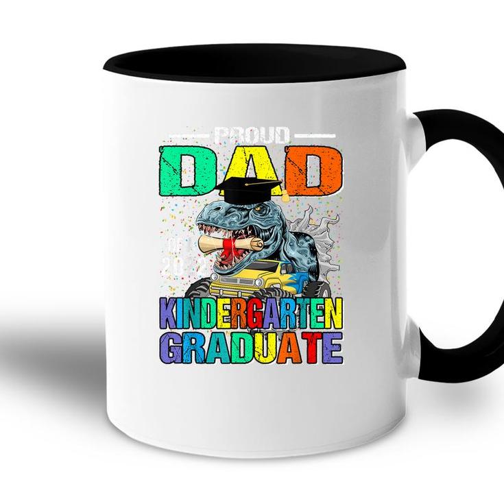 Proud Dad Of A 2022 Kindergarten Graduate Dinosaur Accent Mug