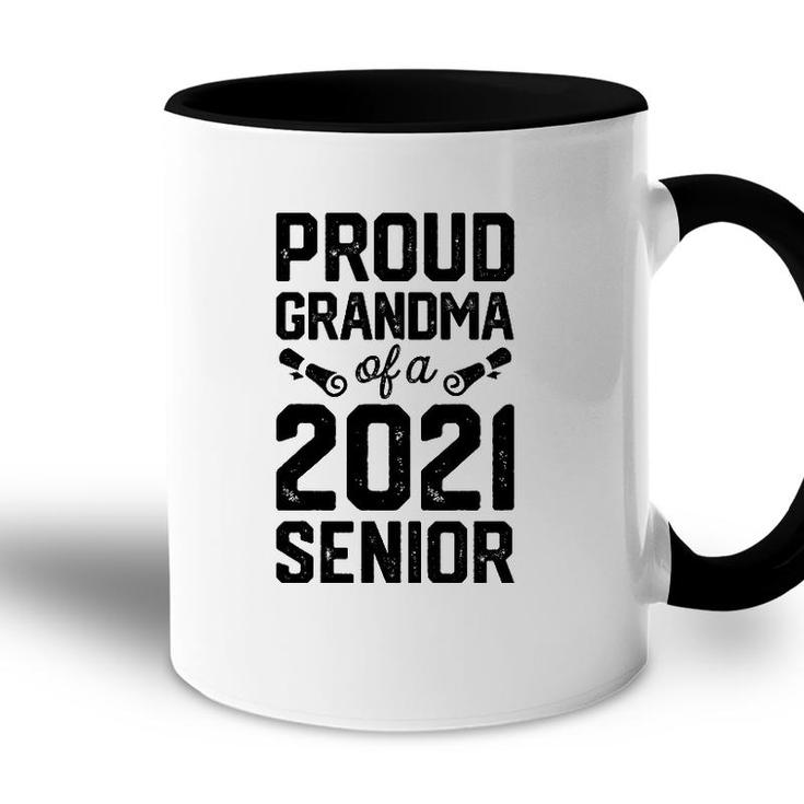 Proud Grandma Of A 2021 Senior Graduate Graduation Vintage Accent Mug