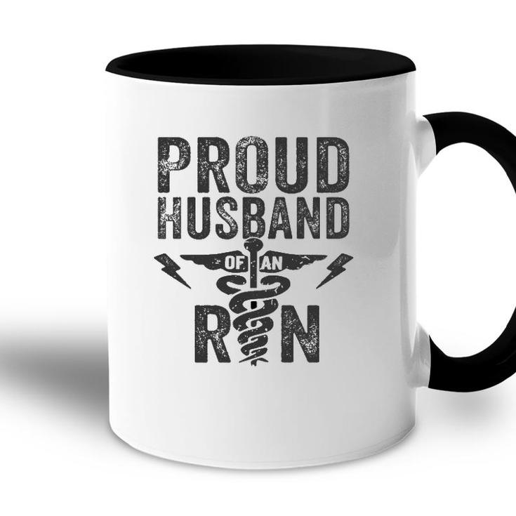 Proud Husband Of An Rn Nurse Frontline Healthcare Hero  Accent Mug