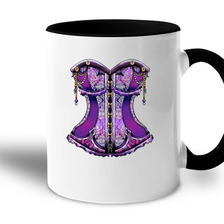 Purple Steampunk Corset Halloween Gift Accent Mug
