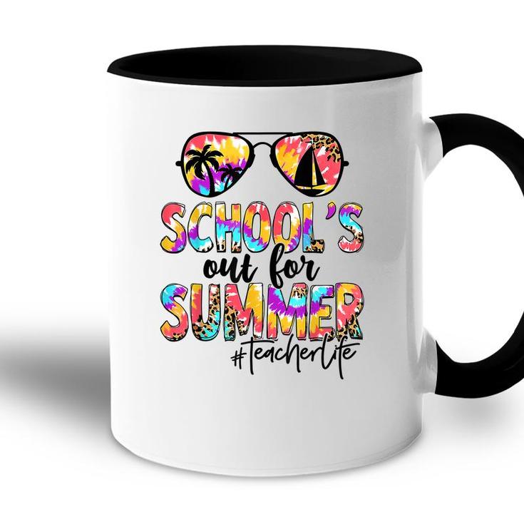 Retro Last Day Of School Schools Out For Summer Teacher Life  Accent Mug