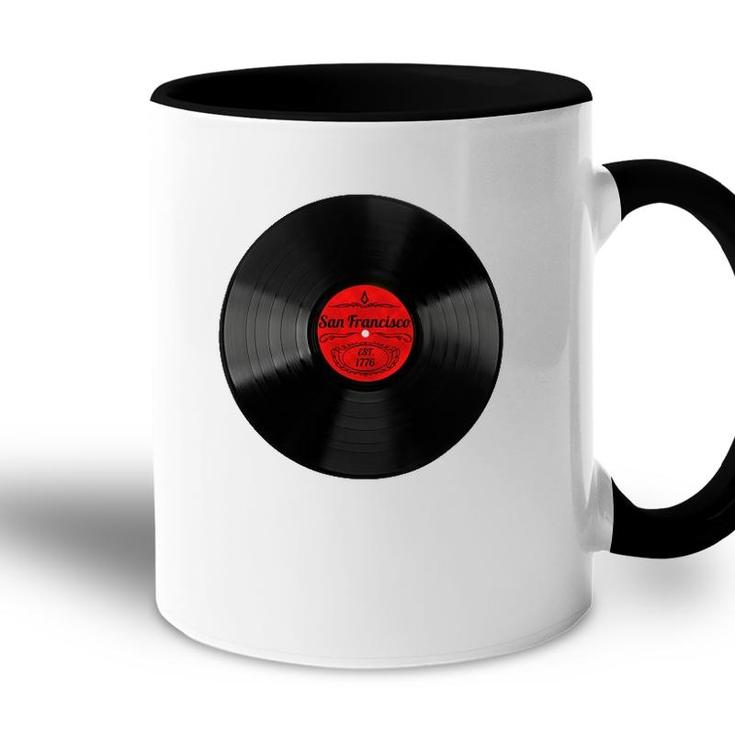 Retro Music Vinyl Record Musical Gift Vintage San Francisco Accent Mug