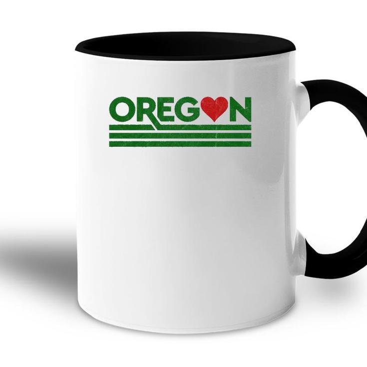Retro Oregon Love Home State Accent Mug