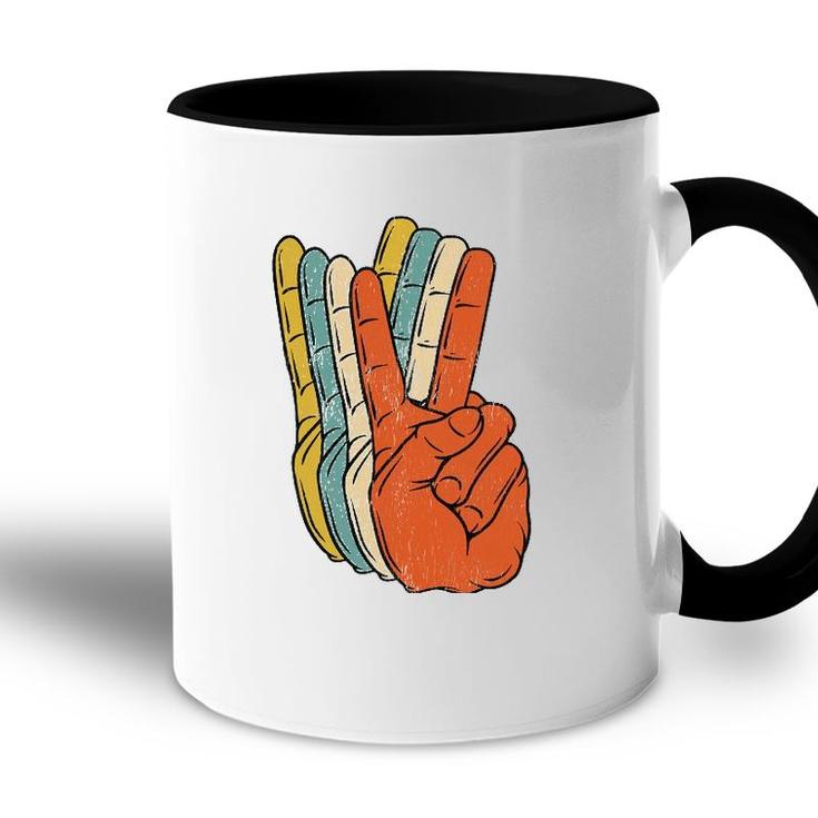 Retro Peace Vintage  60S 70S Hippie Gift Accent Mug