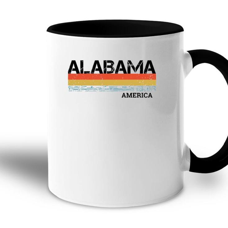 Retro Vintage Stripes Alabama Gift & Souvenir Accent Mug