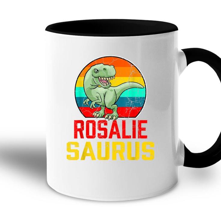 Rosalie Saurus Family Reunion Last Name Team Funny Custom  Accent Mug